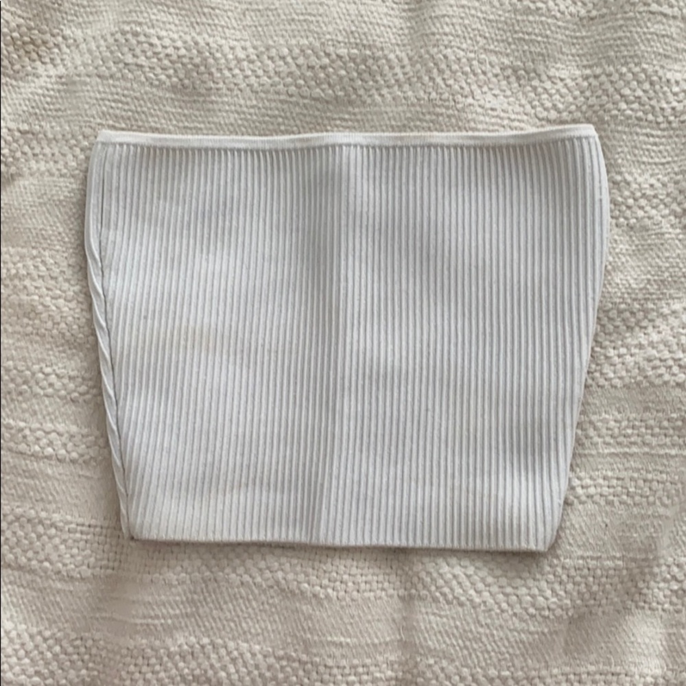ARITZIA Babaton Ribbed Cropped Strapless Top
